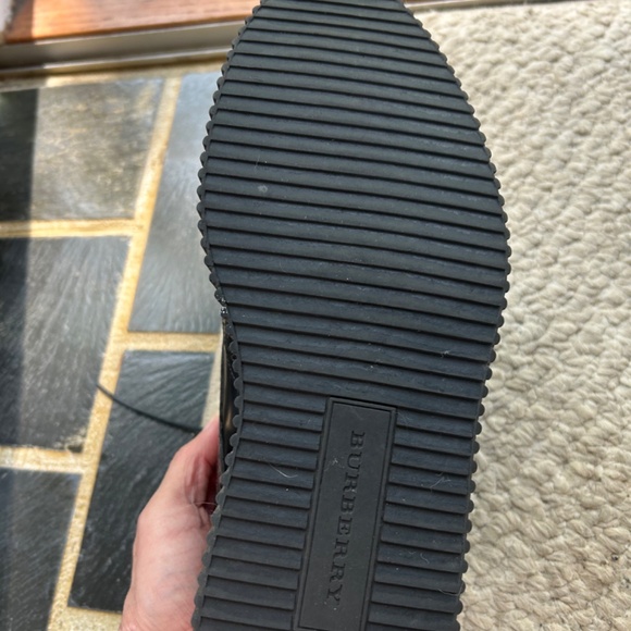 Burberry Black Brogue Leather Chelsam Lace Up Platform Oxfords - Picture 2 of 8